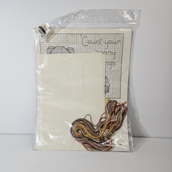 Vtg New '85 Dale Burdett Pitiful Pals Cross Stitch Kit Lovable Pal with Puppies - Picture 4 of 4